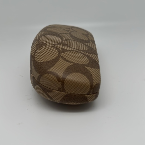 Coach Sunglasses Case Khaki Tan & Brown Hard Shell‎ Sunglasses Travel Case - Picture 5 of 7